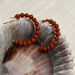 Jaspe Vermelho Brincos