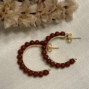 Jaspe Vermelho Brincos