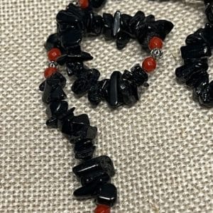 Ónix e Jaspe Vermelho Colar