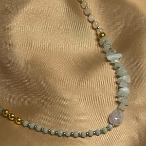 Água Marinha e Cianite Azul Colar