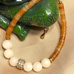 Pedra da Lua e Calcite Laranja Pulseira