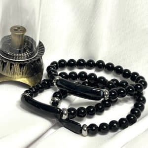 Ágata Negra Pulseira