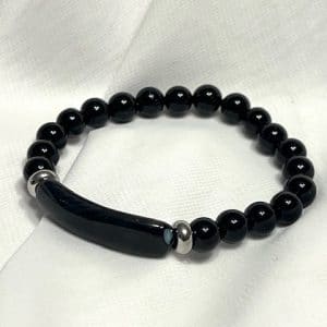 Ágata Negra Pulseira