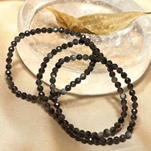 Obsidiana Prateada pulseira