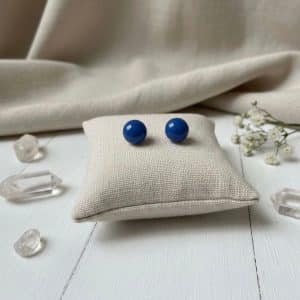 Quartzo Azul Brincos em Prata