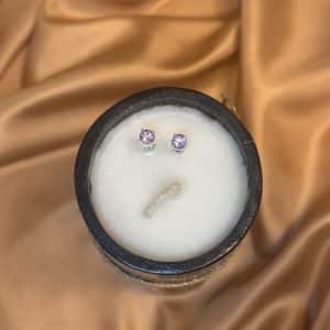 Ametista Brincos em Prata