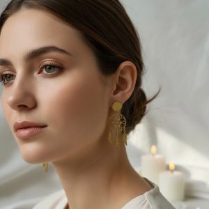 Aço Brincos Caça Sonhos