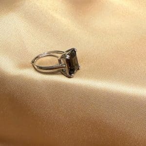 Quartzo Fumado Anel