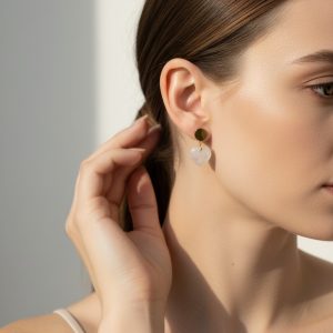 Quartzo Cristal Brincos