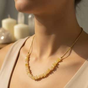 Calcite Amarela Colar