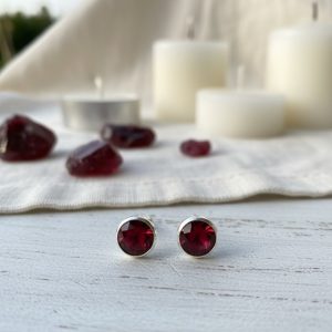 Rubi Brincos em Prata