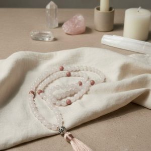 Quartzo Rosa e Rodonite Japamala