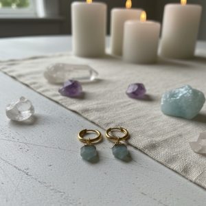 Aventurina Verde Brincos