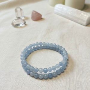 Calcedonia Azul Pulseira de 6mm