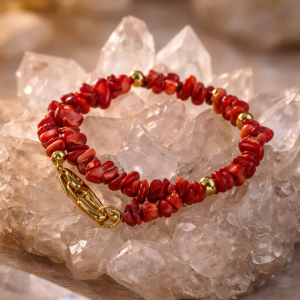 Coral Vermelho Pulseira